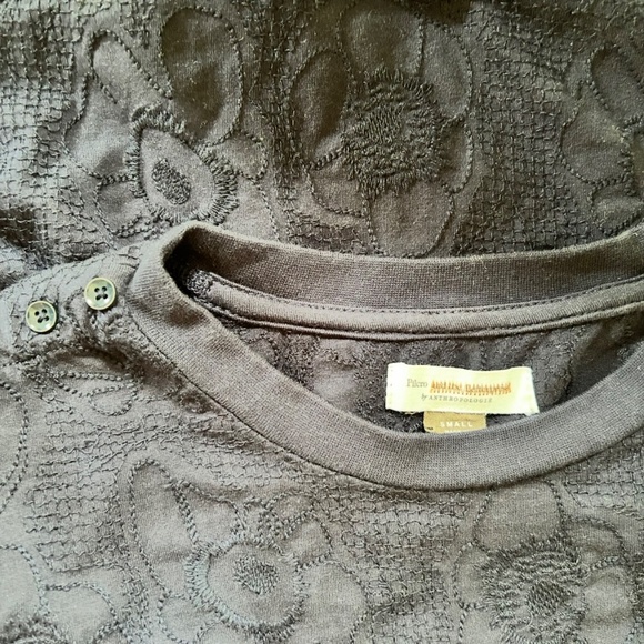 Pilcro Short Sleeves Floral Button Shoulder Demilee Top (Anthropologie) - Picture 3 of 3